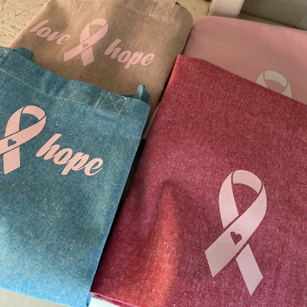 Cotton Totes - Pink Ribbon