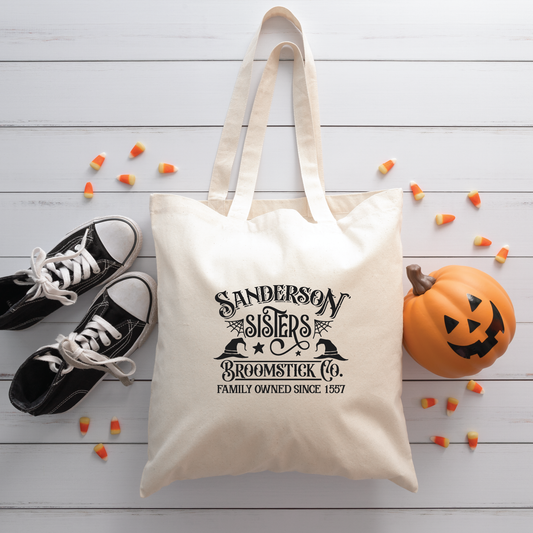 Recycled Cotton Tote: Sanderson Sisters Broomstick Co.