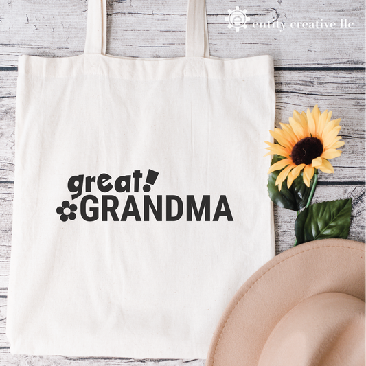 Recycled Cotton Tote: Great Grandma