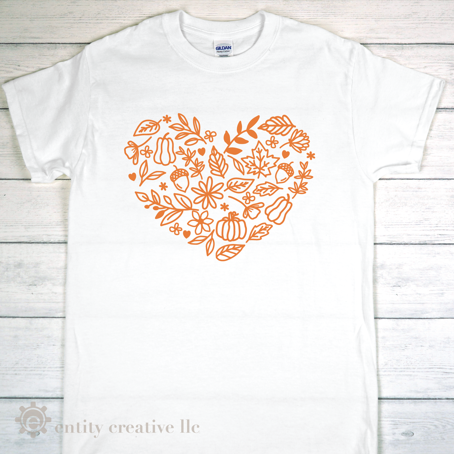 Fall Has My Heart - White Cotton SS Tee